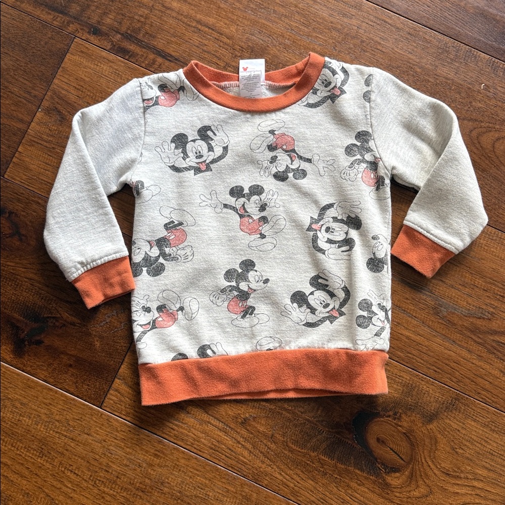 Orange Mickey Mouse Kids Sweater